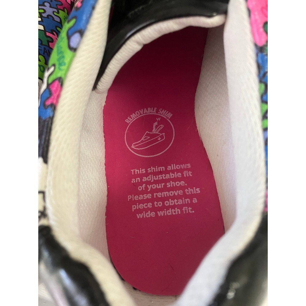 Alegria Essence ESS-302 Puzzle Print Leather Sneakers Womens 40 Multi Color Lace - Picture 8 of 9
